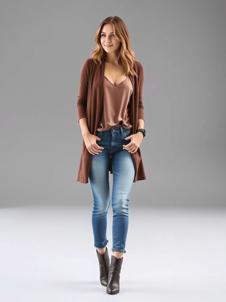 11. The Cardigan and Silk Cami Duo