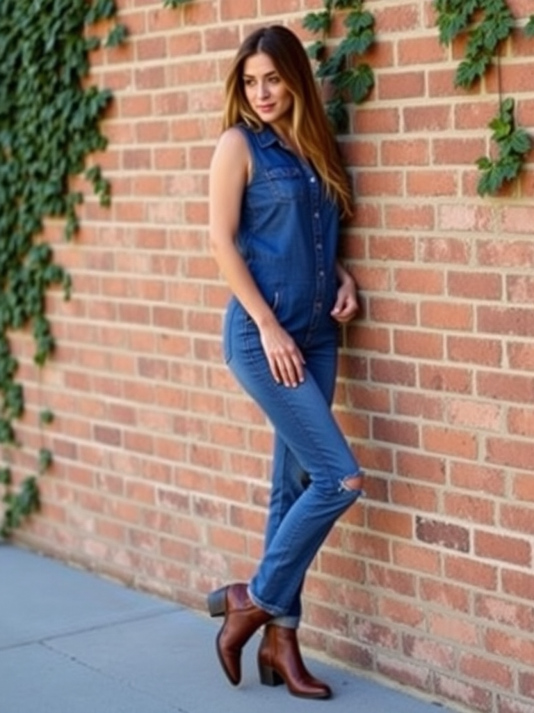 10. Jumpsuit and Ankle Boots