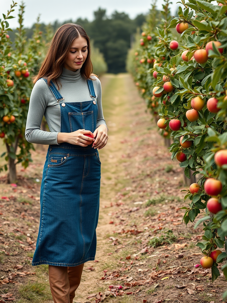 19. Turtleneck and Overall Dress