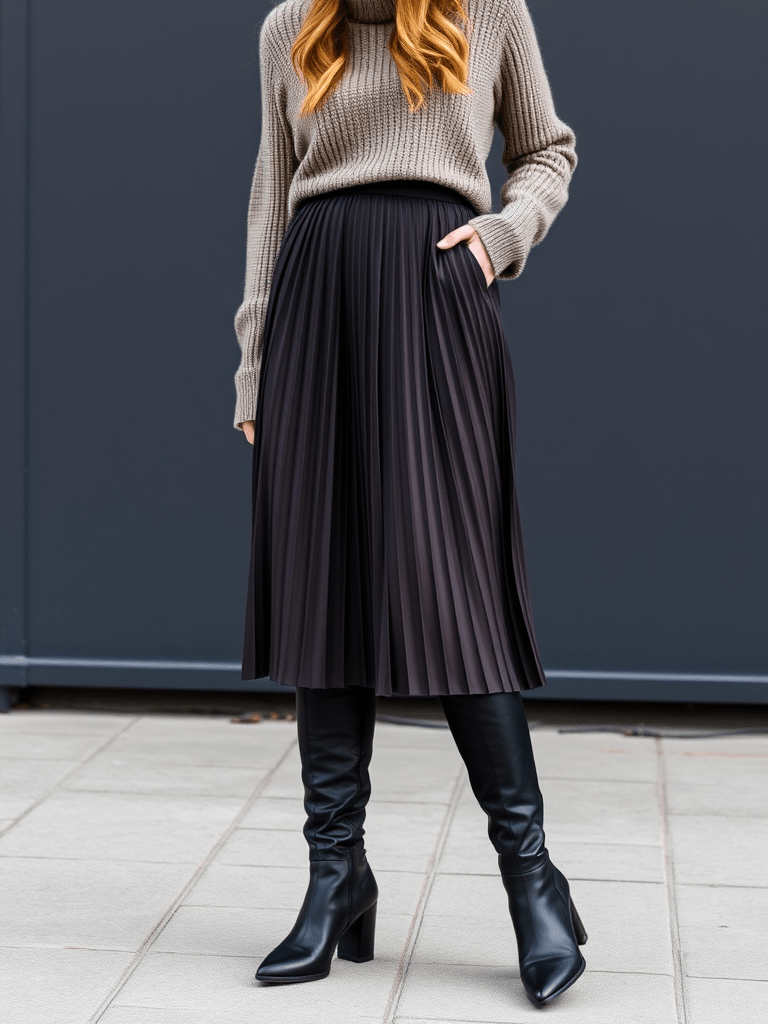 16. The Midi Skirt and Sweater Ensemble