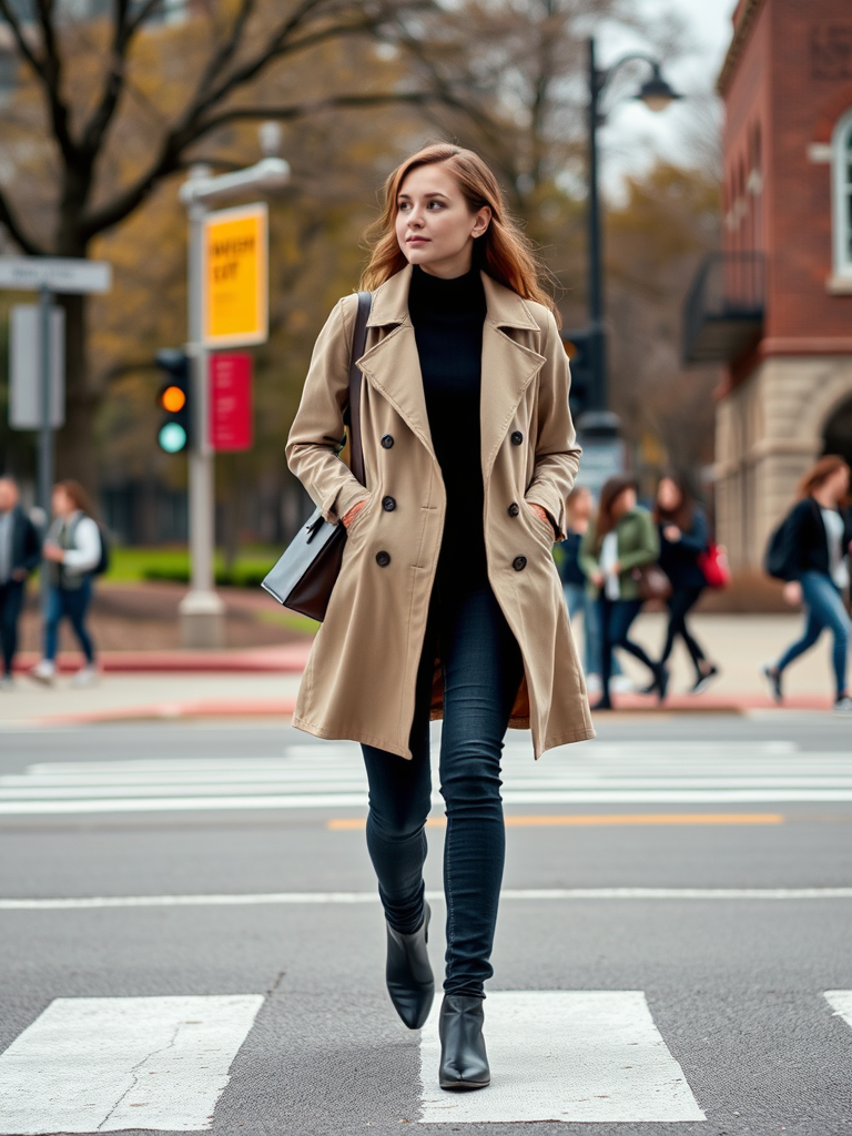 12. Turtleneck and Trench Coat