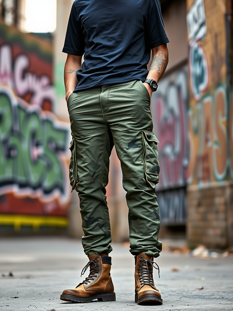 Camo Pants with Band Tee