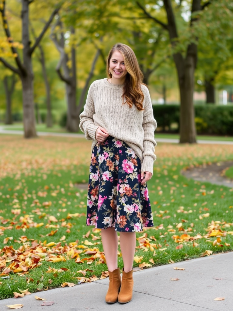 Midi Skirt and Sweater