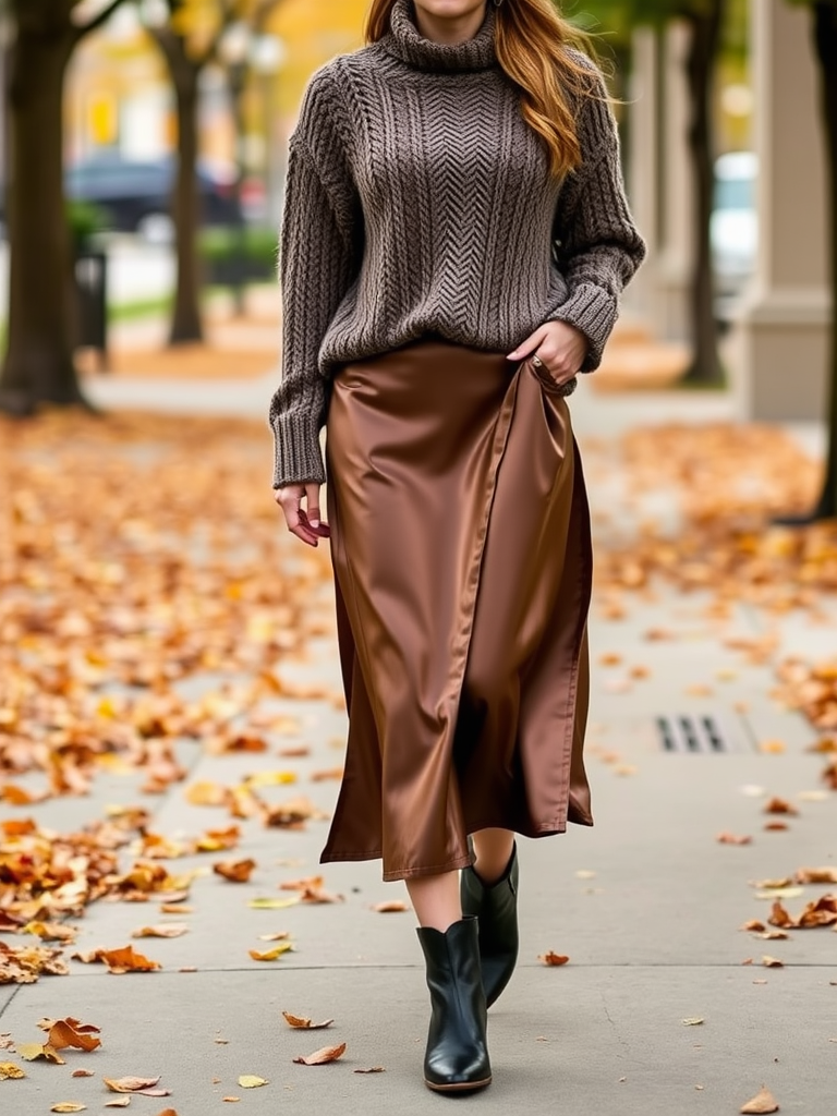 Slouchy Sweater and Midi Skirt