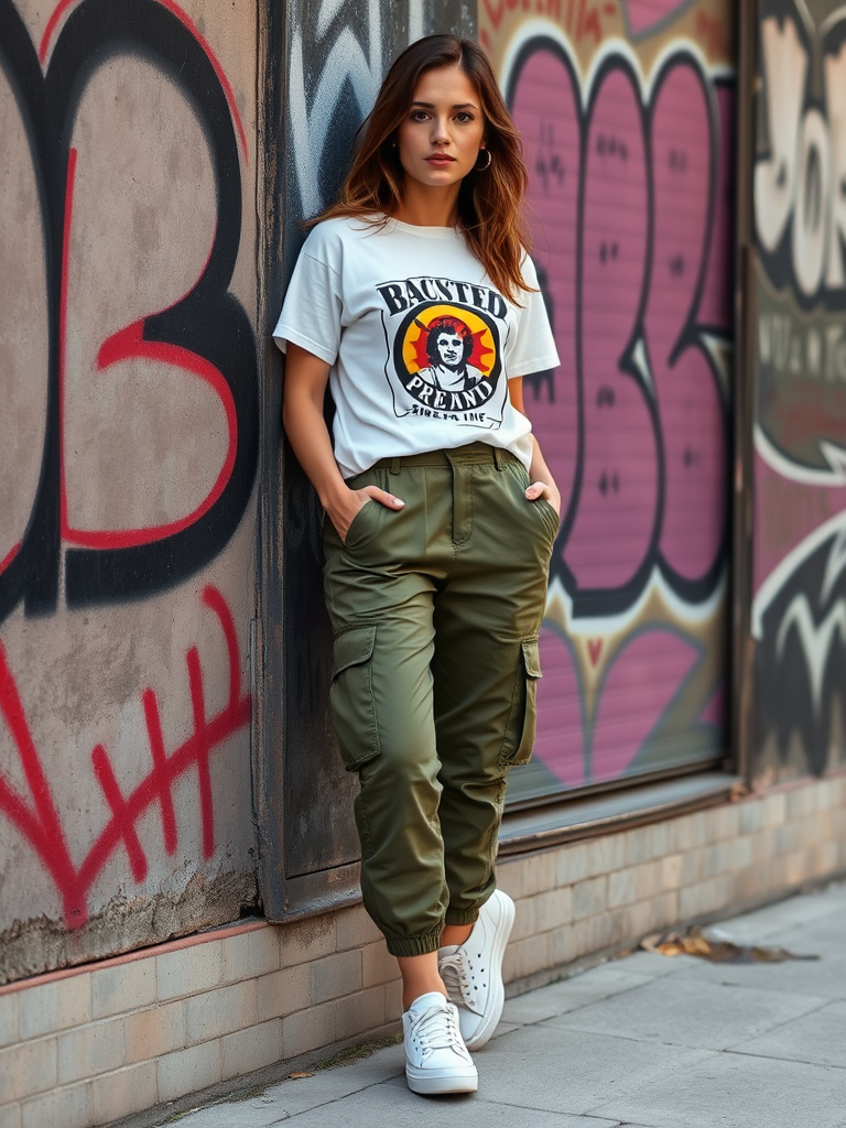 10. Graphic Tee and Cargo Pants