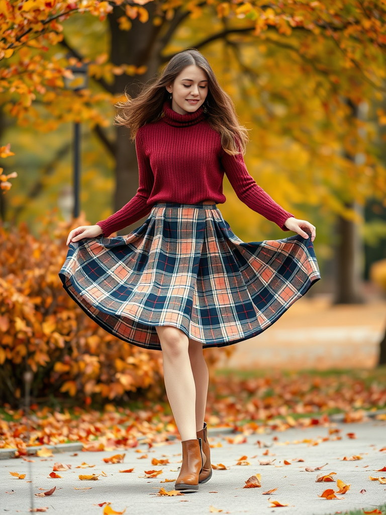 3. The Preppy Plaid Skirt Ensemble