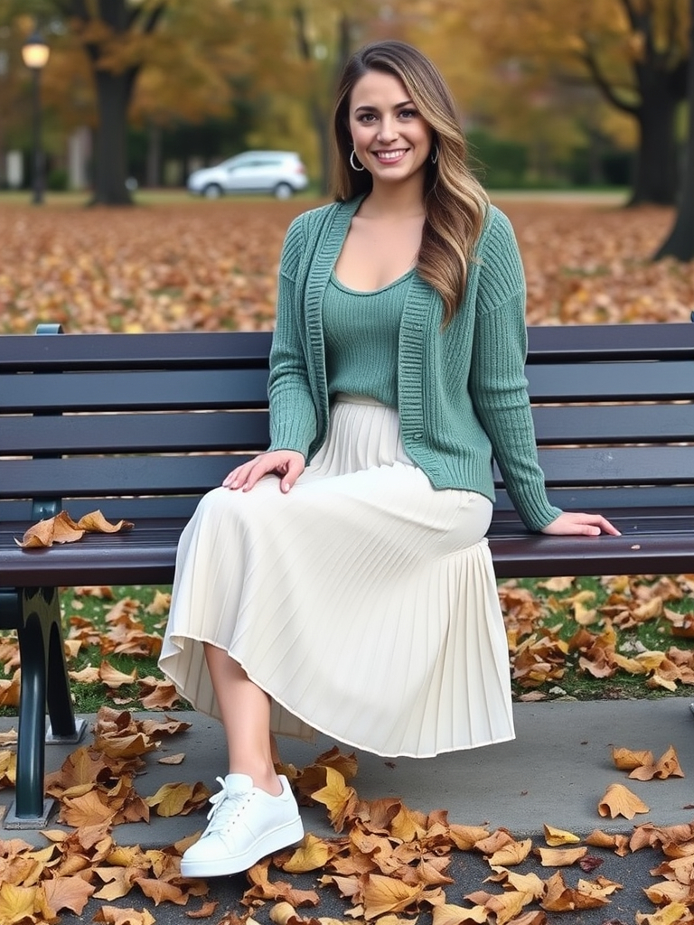21. Sweater Set and Midi Skirt