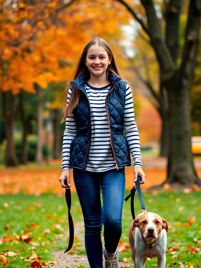 Puffer Vest and Long-Sleeve Tee