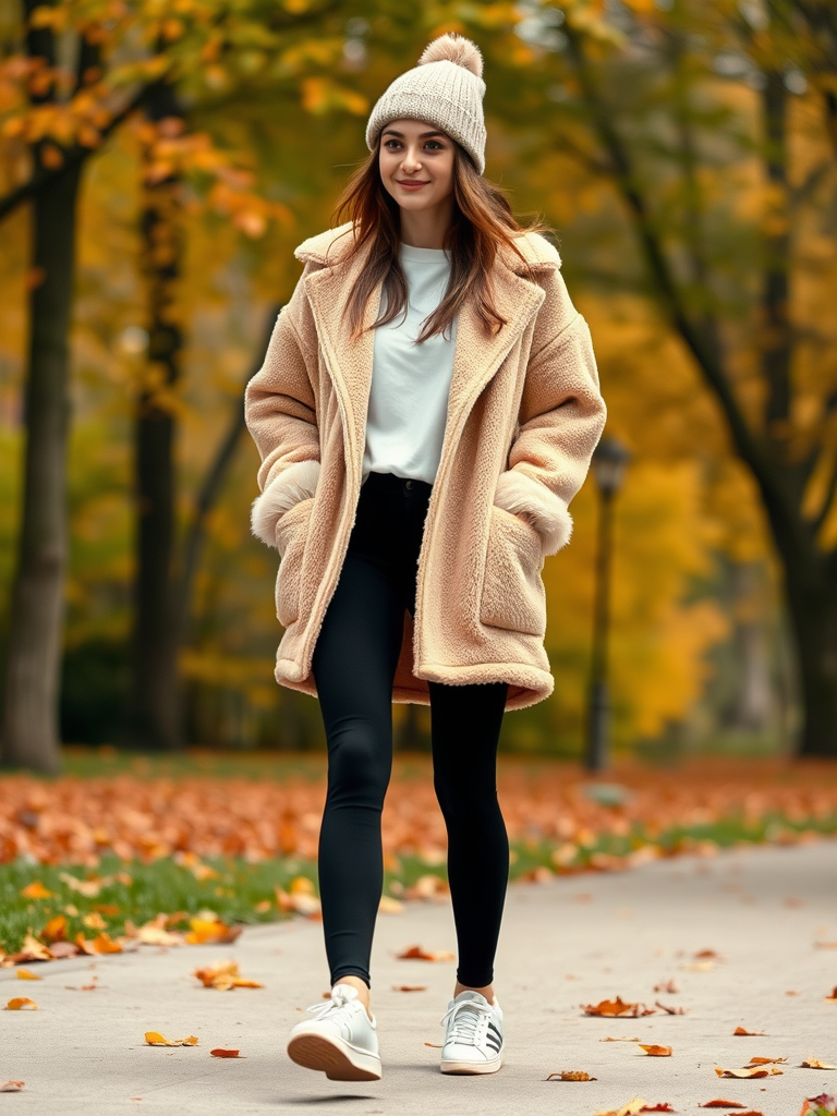 Teddy Coat and Leggings