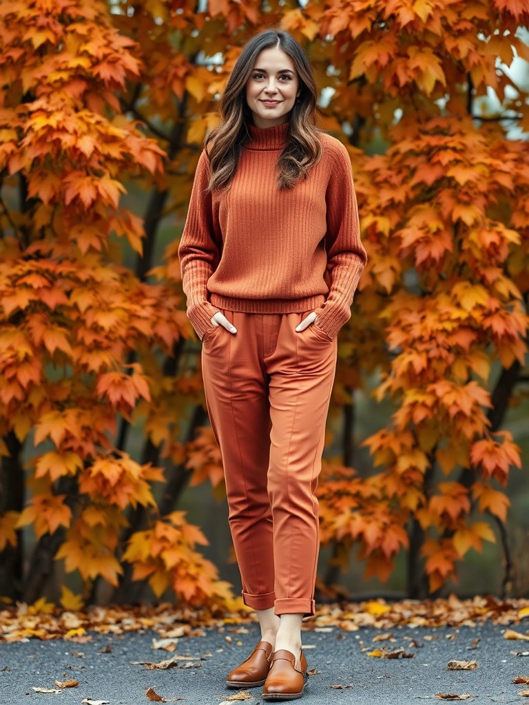 12. Monochrome Outfit in Fall Colors