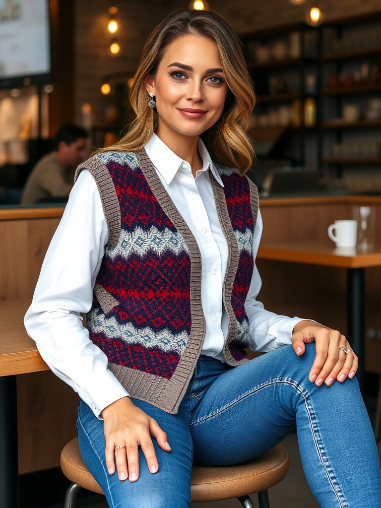 Sweater Vest and Button-Up Shirt