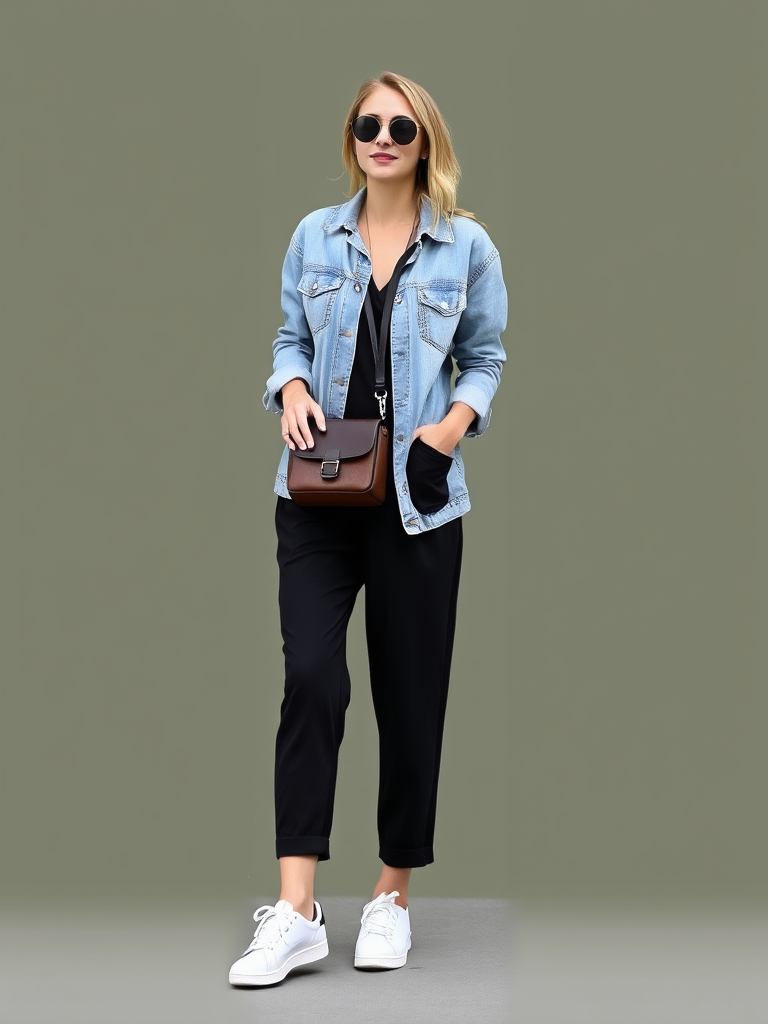 Jumpsuit and Denim Jacket