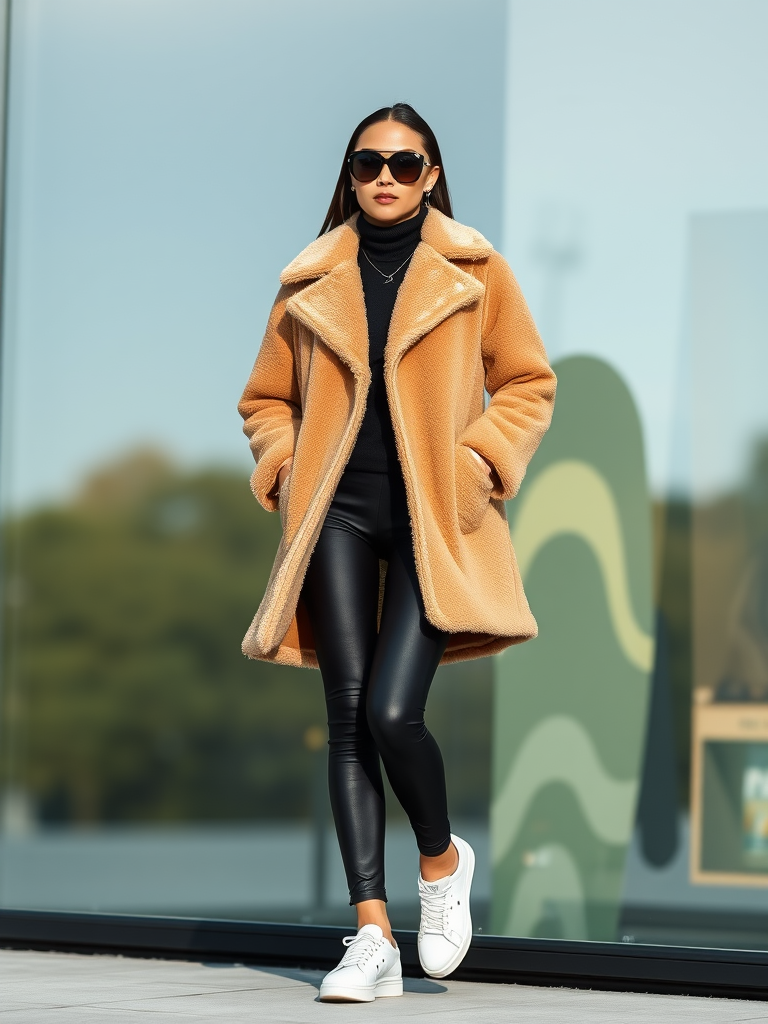 Teddy Coat and Leggings