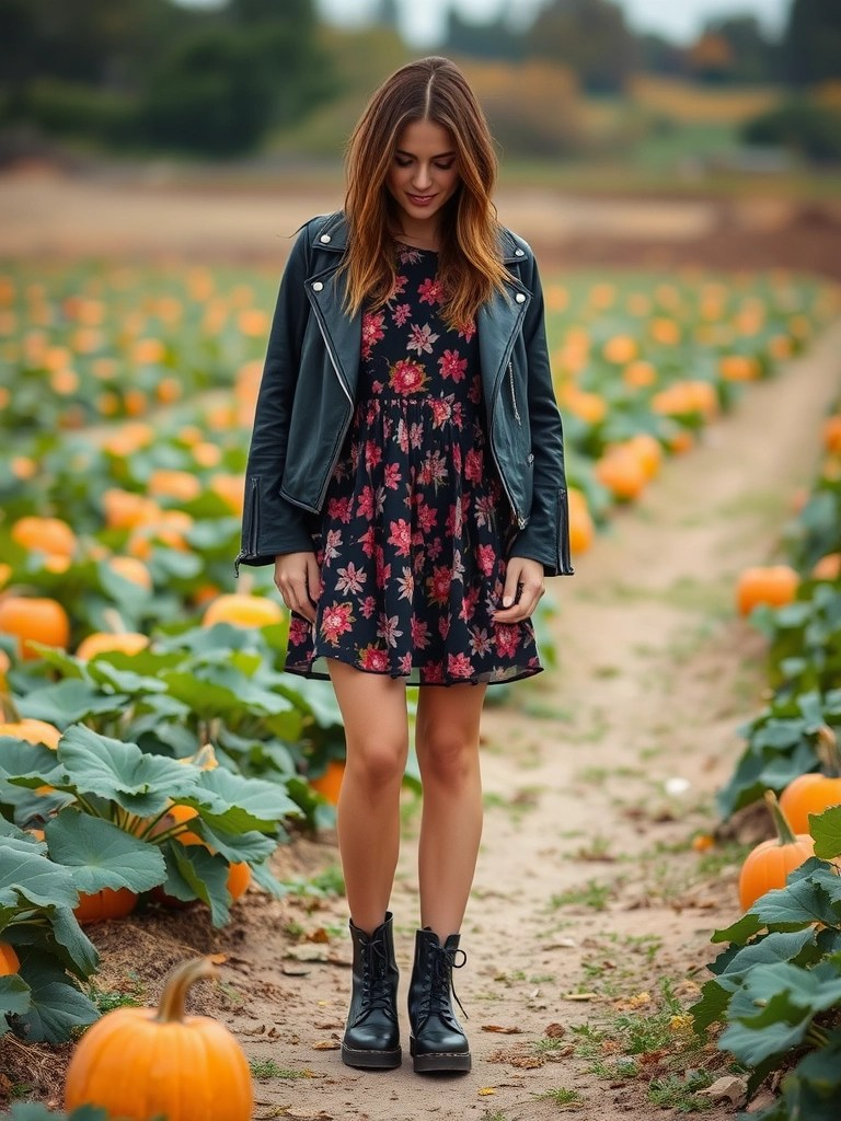 17. Babydoll Dress and Combat Boots