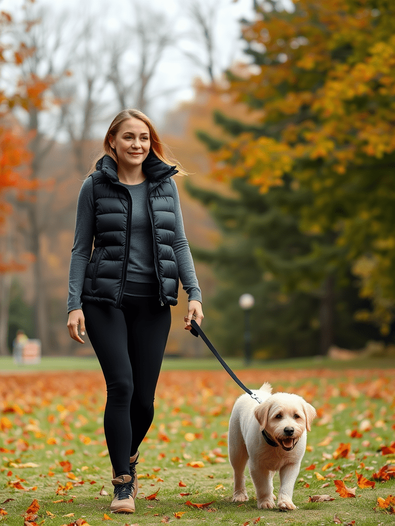 Puffer Vest and Leggings