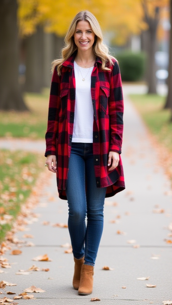 Plaid Shacket and Jeans