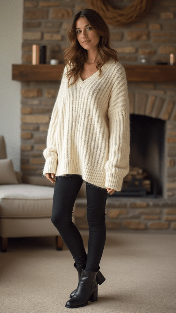 1. Oversized Sweater and Leggings