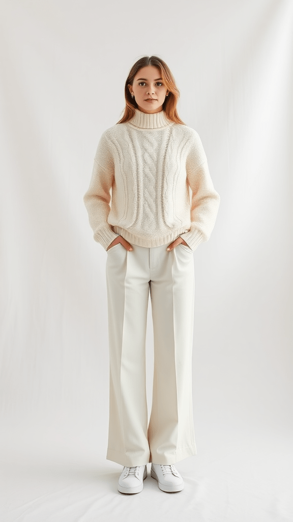 15. Monochrome Sweater and Trousers