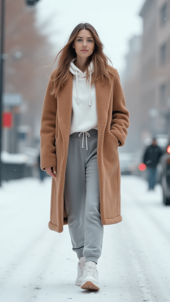 Teddy Coat and Joggers