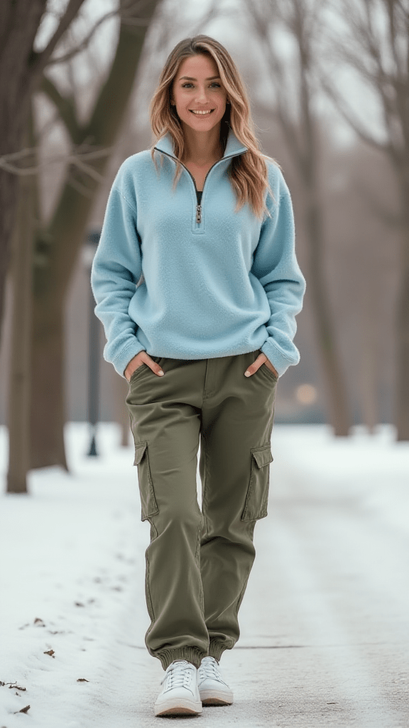 Fleece Pullover and Cargo Pants
