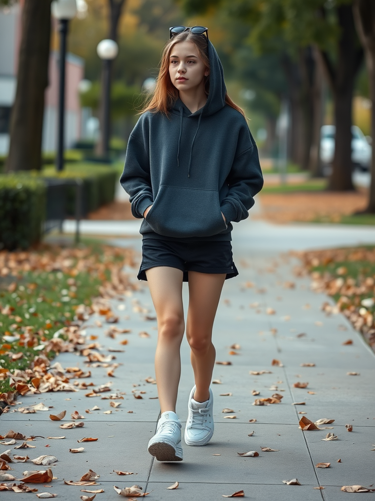 Hoodie and Bike Shorts